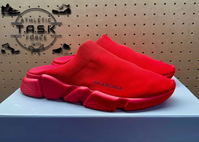 NEW Balenciaga Speed Mule RED Slip On Mens Sz 11 US / 44 EU