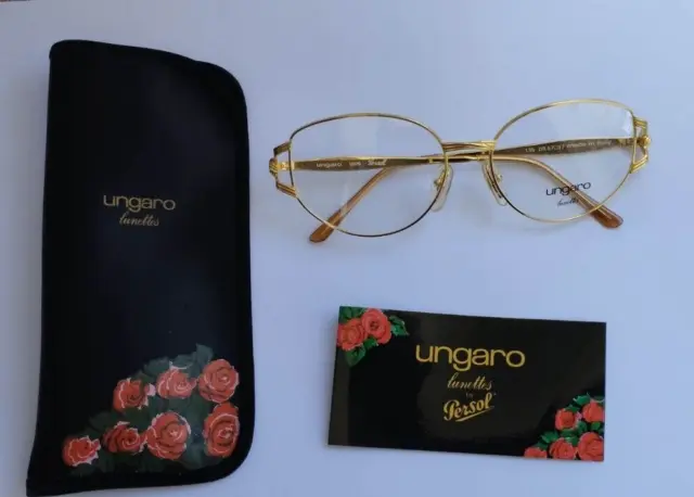 Emanuel Ungaro, Persol U579 57=17 DR 135mm Optical Frame With card.NEW OLD STOCK