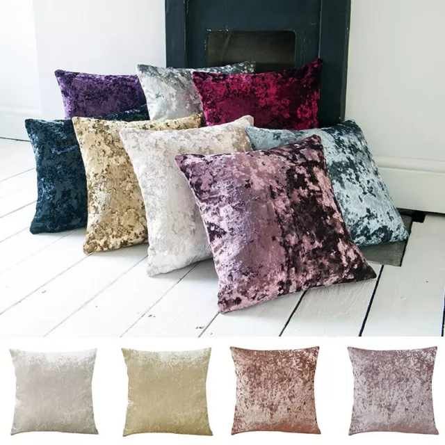 Crushed Velvet Cushion Covers Throw Pillow Cases Cushion Cover Pillowcase 16"-24