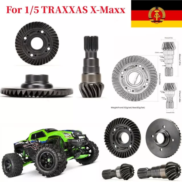 Front Rear Hard Steel Differential Ring/Pinion Gear Set For 1/5 TRAXXAS X-MAXX