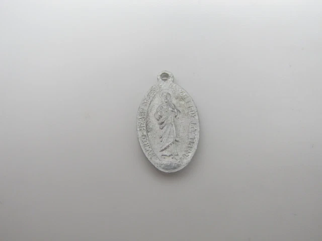 Vintage Christian Medal Charm: Lady of the Wayside Sacred Heart