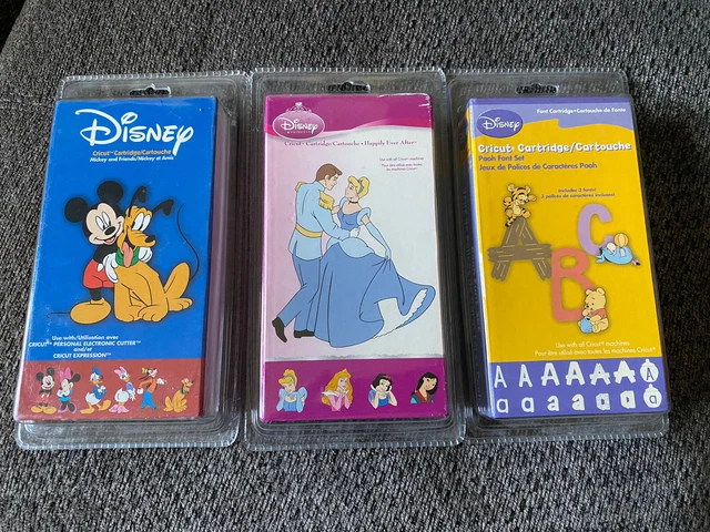 Lote De Cartuchos Disney Cricut Mickey & Friends Happily Ever After Pooh Conjunto De Fuentes