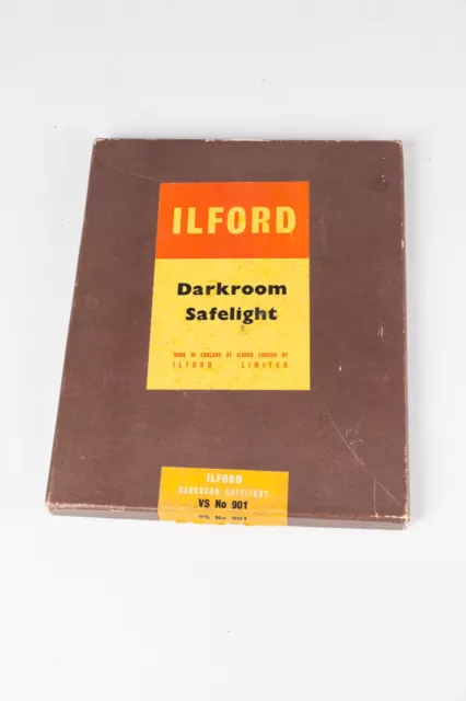 Ilford VS 901  10x8 inch Safelight Screen Yellow/Amber Colour  - Vintage, Boxed.