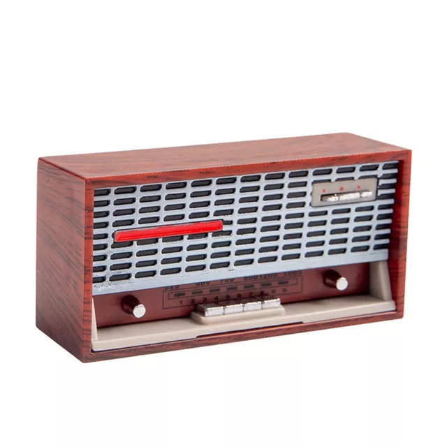 1/12 Scale Red Miniature Retro Dollhouse Radio Toy Model Dolls House Toy Items
