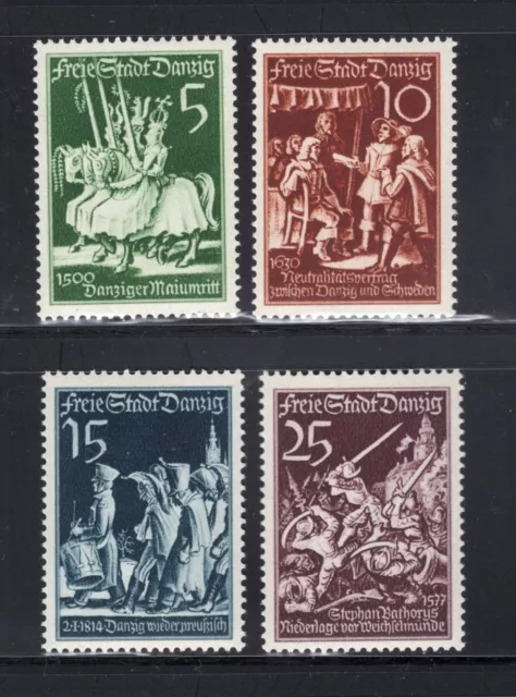 GERMANY 3rd REICH DANZIG 1939 STAMP DAY SCOTT 234-237 PERFECT MNH