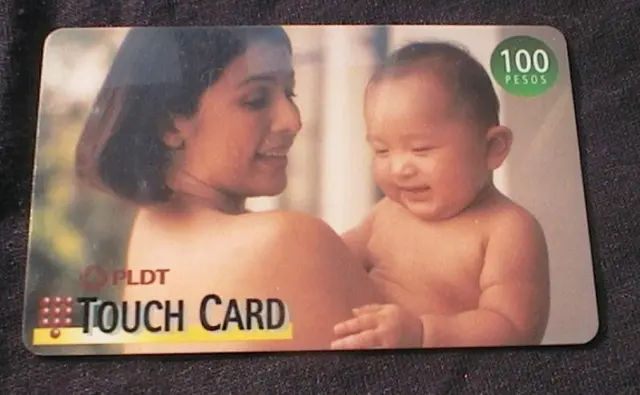 PHILIPPINES - PLDT 100P Touch Card Phone card - USED / NO AIRTIME 1999/2000