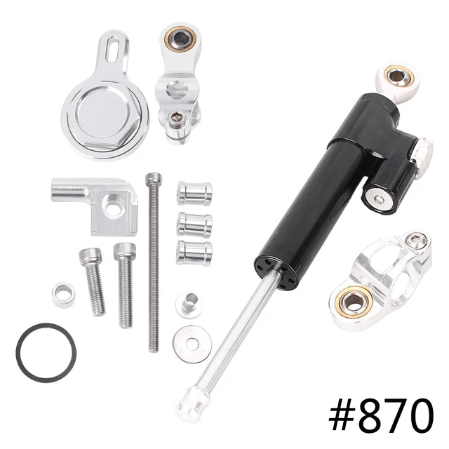 Kit staffa di montaggio stabilizzatore ammortizzatore sterzo per Yamaha YZF R1 1998-2001 s+b