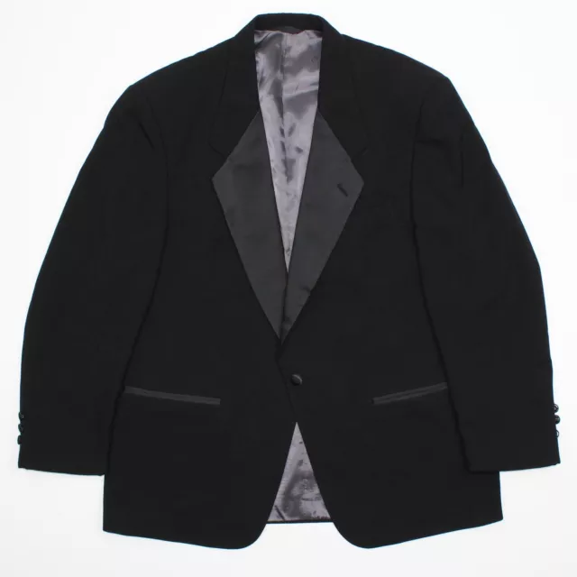 Christian Dior Le Connaisseur Black Tuxedo Suit Jacket 44 R Blazer Elegant