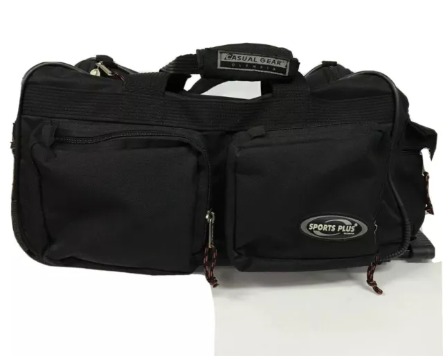 Olympia Luggage 22" 8 Pocket Rolling Duffel Bag (Black / Gray)