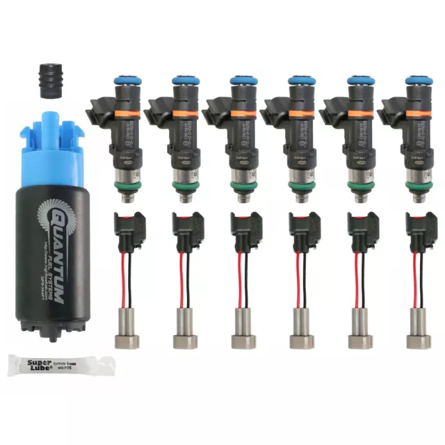 QFS 340LPH Pump for Nissan 350/370Z Infiniti G35/37 04+ E85 Kit +Bosch injectors