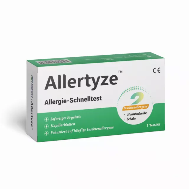 Allertyze Allergie-Schnelltest 2 Insektenallergene Selbsttest für zuhause