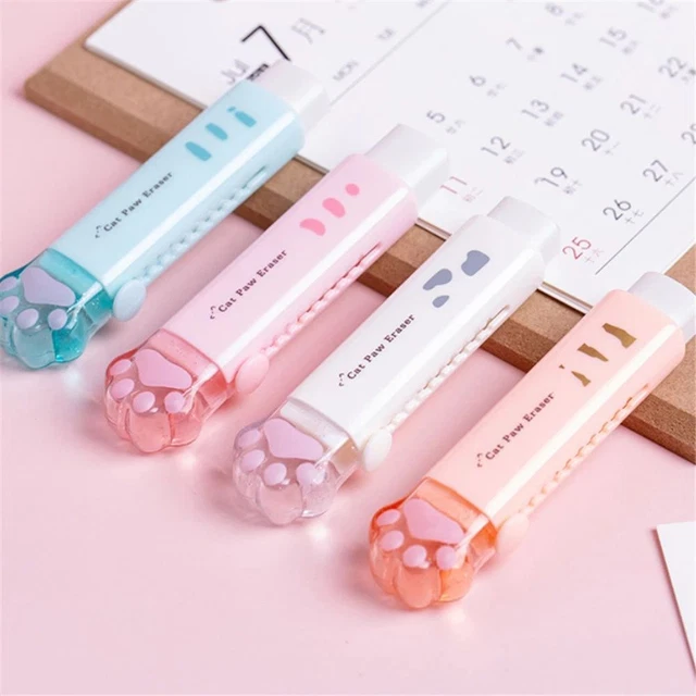 Clean Erasers Rubber Erasers Cat Paw Erasers Cute Erasers Push Pull Erasers