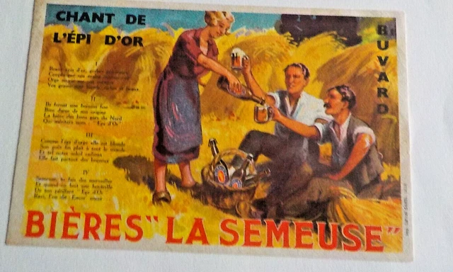 Buvard Ancien Biere Brasserie La Semeuse 9