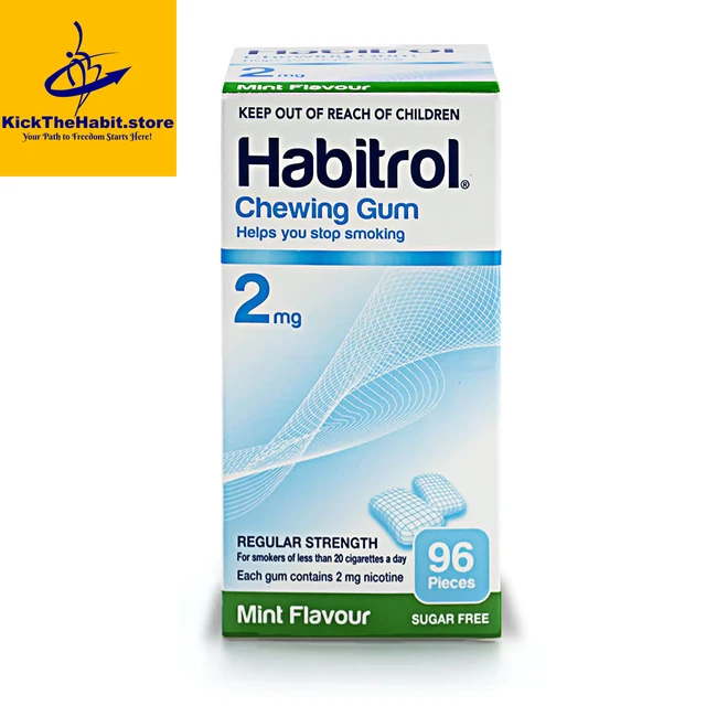 Habitrol Gum 2mg Mint 96 Pieces Sugar Free Nicotine Quit Smoking Now