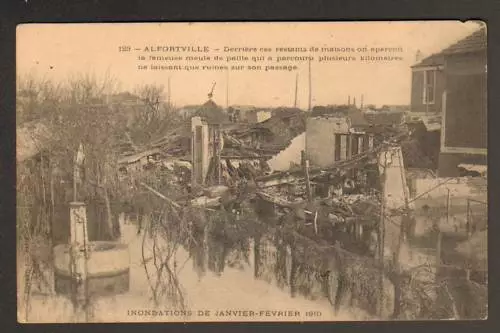 ALFORTVILLE inondation 1910 (94) DESTRUCTION des VILLAS