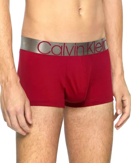 Calvin klein Men's Icon Micro Low Rise Trunks, Red, Size Large