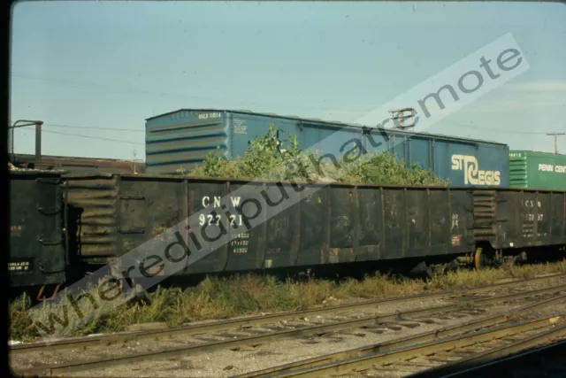 Orig. Slide Chicago & Northwestern CNW 97771 Gondola Proviso ILL 9-72