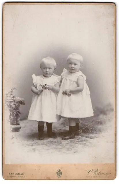 Photography Carl Pietzner, Vienna, Mariahilferstr. 1 B, Two Young Children in White