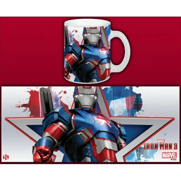 Iron Man 3 Iron Patriot Marvel Taza - Taza en Cerámica Semic