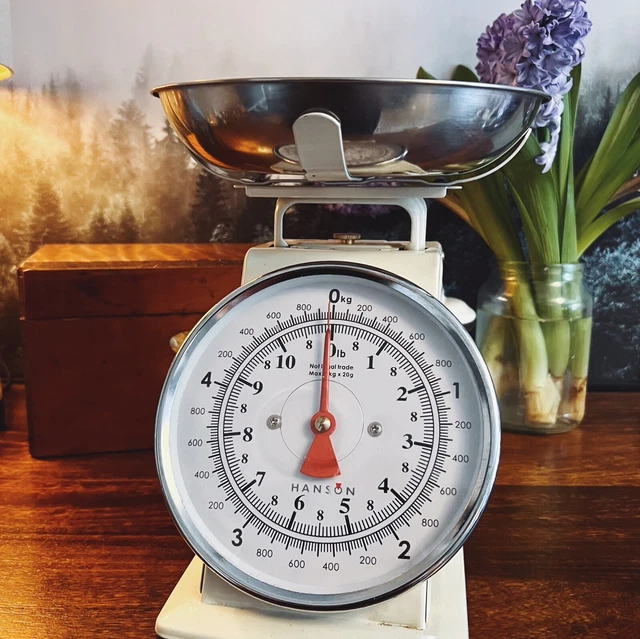 Escalas de pesaje de cocina Hanson estilo tradicional retro vintage excelente estado