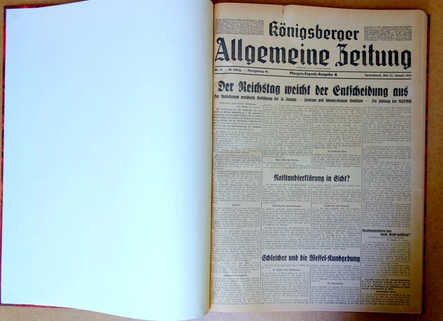29 X KÖNIGSBERGER ALLGEMEINE ZEITUNG 1933/39 Königsberg Ostpreussen