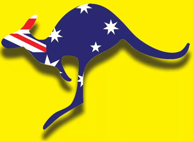 Australia Day Kangaroo Flag Straya Aboriginal First boat Vinyl cut car sticker