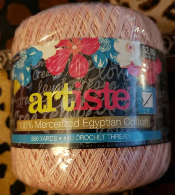 New, Artiste 350 Yds # 10 Egyptian Cotton Crochet Thread, Peach Blossom