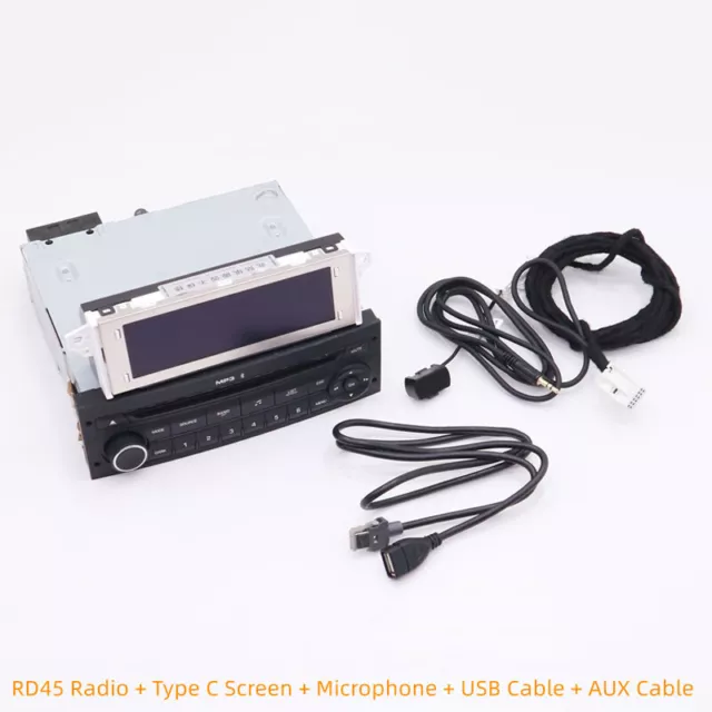 Original RD45 Radio Citroen avec CD USB Bluetooth AUX Kit pour Peugeot Citroen