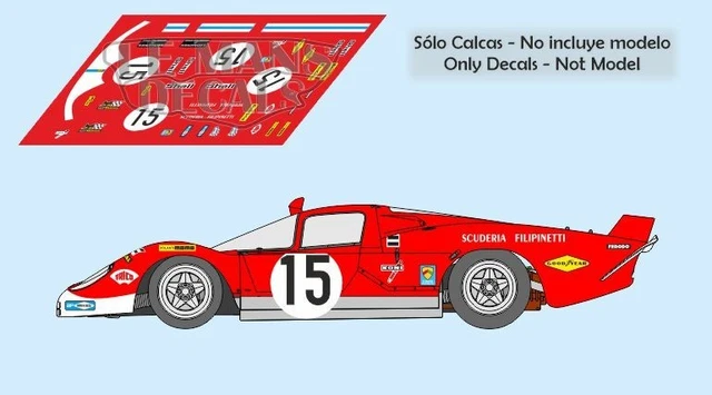 decals decalcomanie deco slot scala 1/43 set 9 X ferrari 308 GTB LE MANS RALLY