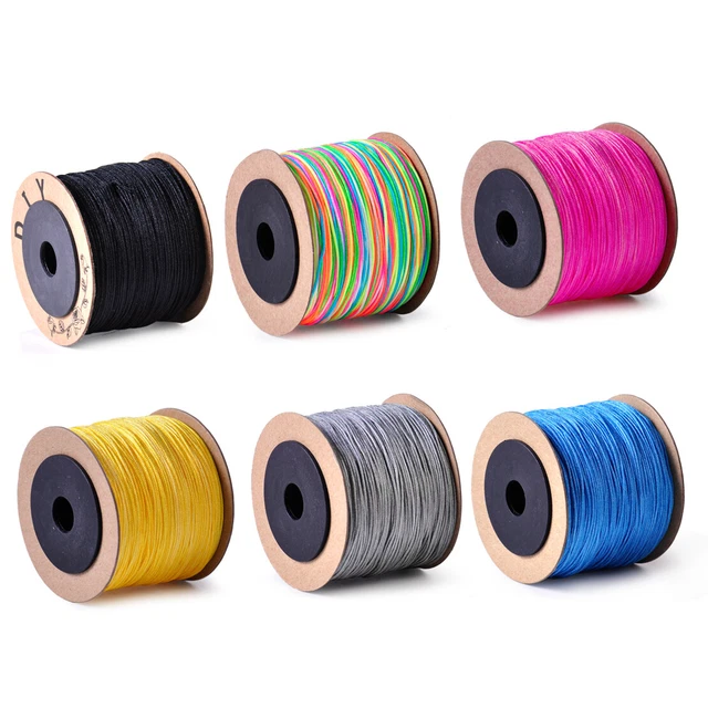 100m Nylon Schnur Flechtkordel Nylonfaden Makramee Shamballa Garn Basteln