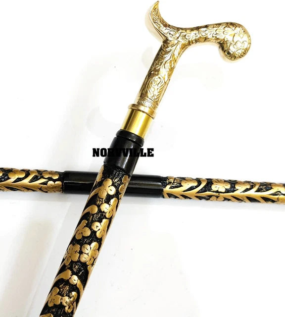 Handmade Carved Wooden Walking Cane Stick For Men Women Old People Seniors Gift