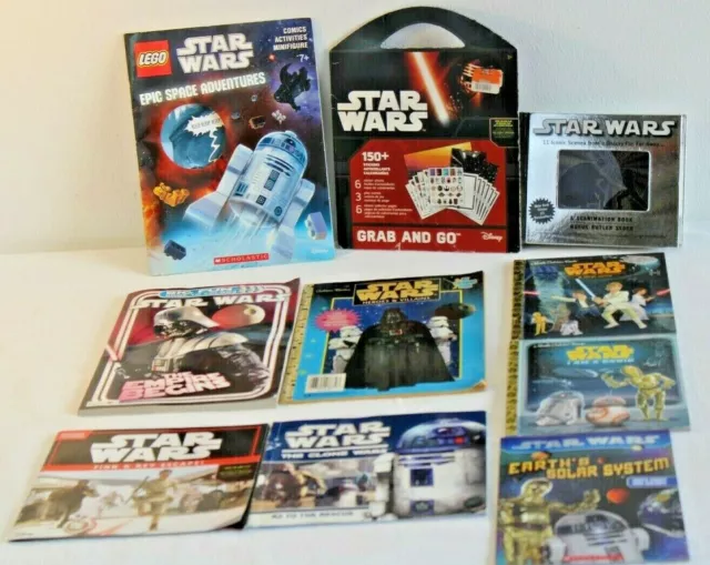 STAR WARS Mixed Lot Of 10  Books ~Little Golden Books ~Scanimation~Lego~Activity