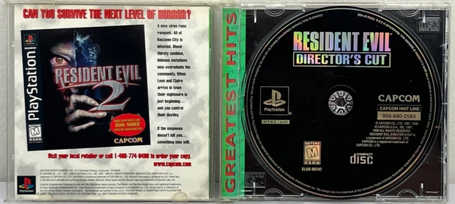 Resident Evil Director's Cut - PlayStation 1 (Greatest Hits, Complet, NTSC)