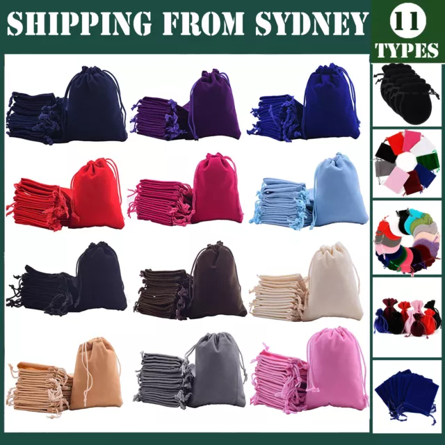 20X Velvet Cloth Drawstring Bags Gift Bag Jewelry Ring Pouch Earring Favor Pouch