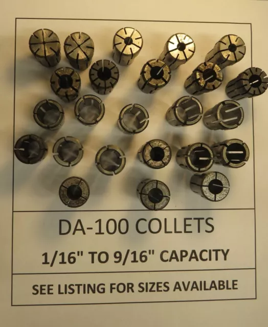 Da-100 Collets - Individual Collets And Sets - Take Your Pick - $6 Ships All