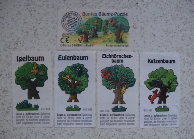 Satz BPZ  "Buntes Bäume Puzzle" 1994 alle 4 verschiedenen!