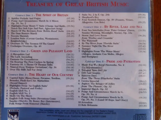 Treasury of Great British Music - Readers Digest 5 CD Set 2