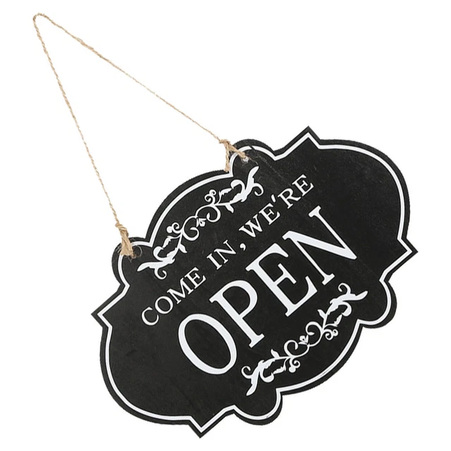 CAFE OPEN CLOSED Sign Closed Sign Wooden Open Sign Double-sided Closed ...