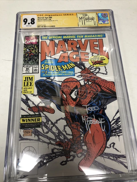 Marvel Age  (1990) #90 (CGC 9.8) Signed By Todd McFarlane!