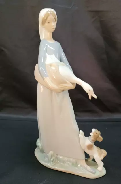 Vintage Lladro Girl with Goose & Dog - Collectable Figurine 4866