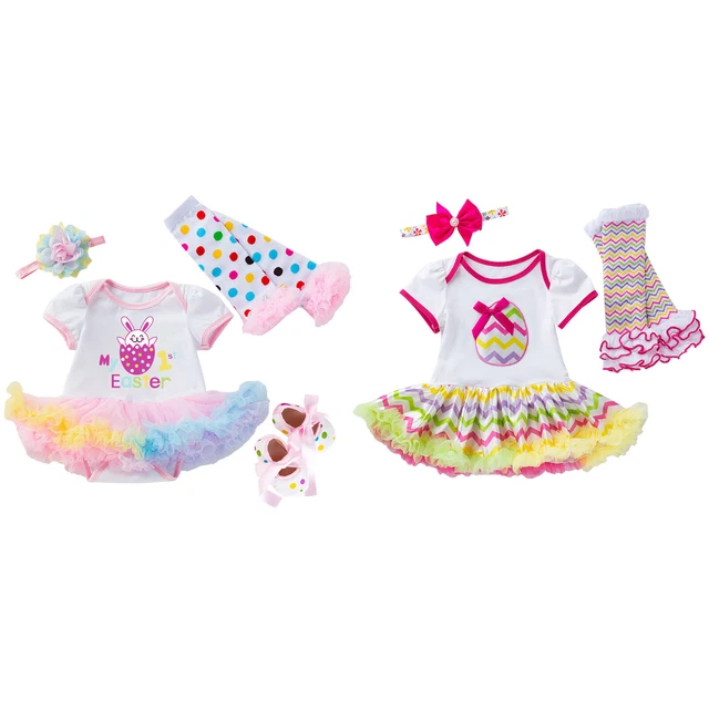 Set scalda gambe tutù abito neonata 1 ° abito pasquale fascia