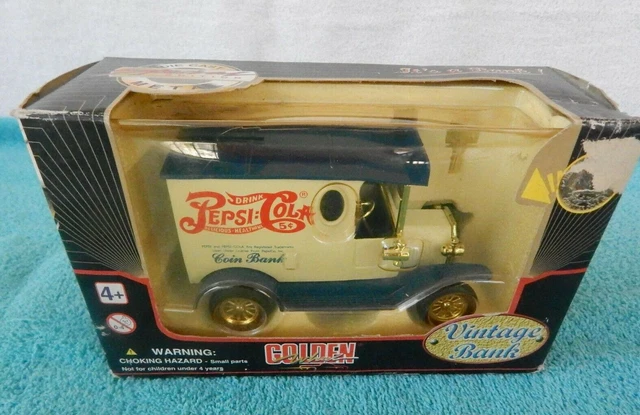 Collectible Golden Wheel Pepsi Cola Special Edition Die Cast Metal Coin Bank