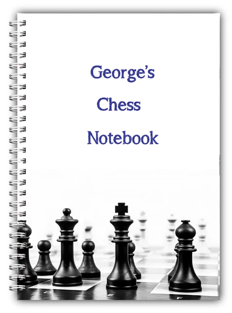 A5 Chess Personalised Notebook, Notes Book, Ruled Blank 50 Page Fathers Day 01