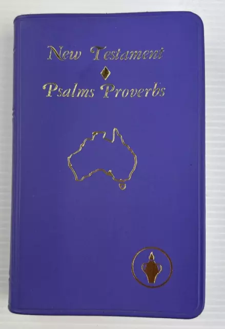 New Testament Psalms Proverbs Gideons International Australia Purple Cover