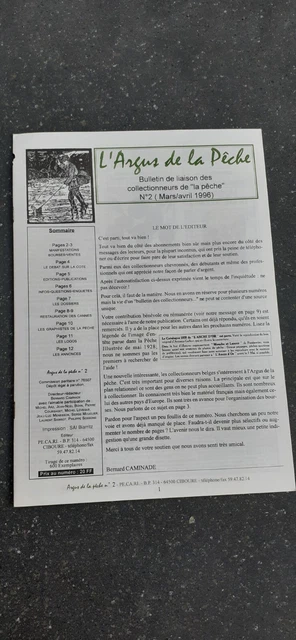 Lot De 2 Numéros De L'Argus De La Pêche - Très Bon état, Truite, Leurres Anciens