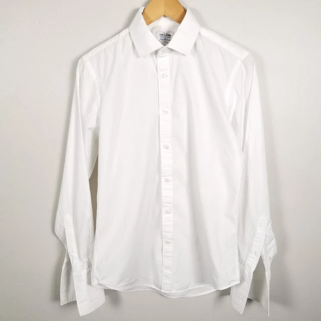 T.M. Camicia Lewin 15,5""/34,5"" aderente bianchi polsini francesi Smart Work 1631