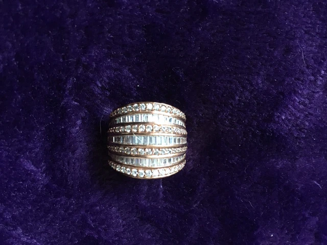 Diamonique rose sales gold rings