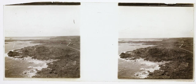 France Seaside Landscape Photo Stereo Glass Plate VR11P   2