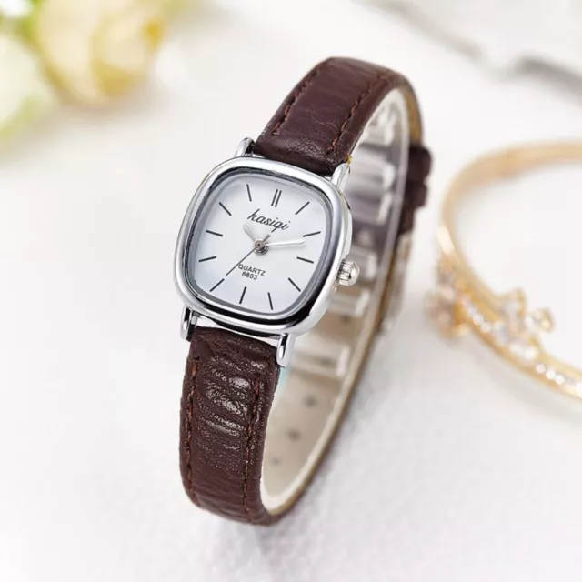 Fashion Quartz Watch Leather Strap Women Stainless Steel Quartz Watch Luxury