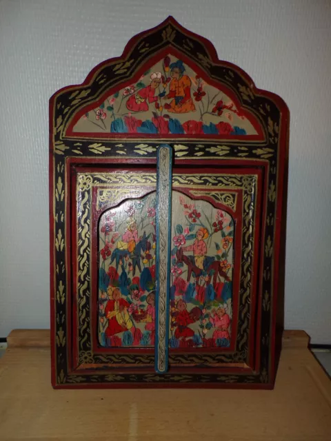 Miroir à fenêtres traditionnel, artisanat  - En bois